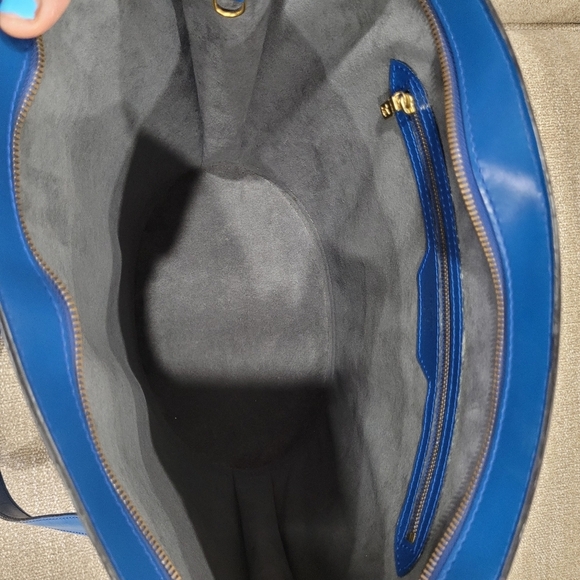 🔹️ LOUIS VUITTON🔹️ Saint Jacques blue tote bag and matching wallet + COA ✨️💙 - Picture 12 of 14